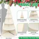 CroBlissful 6 Tier 6ft Christmas Village Display Stand Christmas Tree Corner Shelf Large Wood Platform Bookshelf for DIY Living Room Bedroom Home Office Decor, 76.2 cm x 68.58 cm