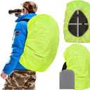 Joy Walker Waterproof Backpack Rain Cover, 12000mm Ultra-Waterproof, Upgraded Ultra-Strong Multilayers, Antislip Buckle Strap (Middle (for 30-40L backpack), Light Green)
