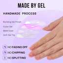BTArtbox Press On Nails Short - Nude Square Nail Tips Glue On Nails, Reusable Stick On Nails in 16 Sizes - 32 Soft Gel Fake Nails Kit, Cinnamon