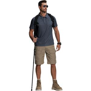 ZITY 2 Pack Polo Shirts for Men with Pocket Dry Quickly Short Sleeve Athletic Outdoor Work Collared Shirts (X-Large)