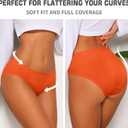 Eiggam Women's Cotton Bikini Panties,High-Cut Full Coverage Stretch Cool Underwear for Women (M)