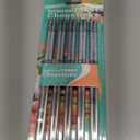 10 Pairs Stainless Steel Chopsticks Dishwasher Safe - 22.4cm/8.82inch Reusable Metal Non-slip Chopstick, Blue & White Pattern Chinese Style Chop Sticks (Silver)