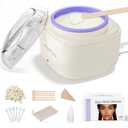 Mini Face Wax Kit for Women, Facial Waxing Kit with 26 Wax Sticks, 100g Waxing Beads, Long-lasting Facial Hair Removal, USB Fast Charging, Smart Constant Temp, Travel or Home Use (Orange Lid)