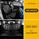 Custom Fit Seat Covers for 2025-2026 Toyota 4Runner (5-Seater), Waterproof Faux Leather Full Set, Full Coverage Protectors for SR5/TRD Off-Road/Sport/Limited/Trailhunter - Black