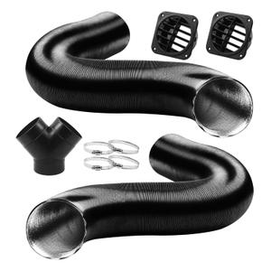 75mm Auto Heater Pipe Ducting, 9Pcs Y-Branch Warm Air Outlet Vent Kit, Vent Hose for We-Basto Pro-pex Ebers-pacher Diesel Parking Heater