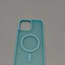 SUPFINE Magnetic for iPhone 13 Pro Max Case (Compatible with MagSafe) (Military Grade Drop Protection) Slim Translucent Matte Shockproof with Anti-Fingerprint Phone Case,Blue Green