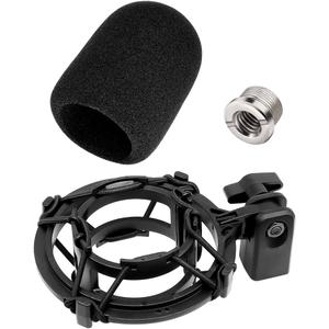 AT2020 Microphone Shock Mount with Pop Filter, [Custom Built for audio technica Mic] Anti-Vibration Suspension Shockmount Holder Clip Compatible with AT2020USB+ AT2035 ATR2050 AT3035 AT3060