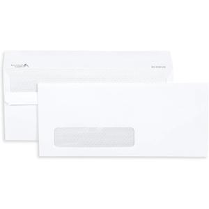 Blue Summit Supplies 500#10 Single Window Security Envelopes Flip and Seal, Designed for QuickBooks Invoices and Business Statements, Number 10 Size 4 1/8 X 9 1/2, 500 Pack