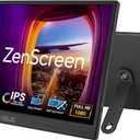 ASUS ZenScreen 16 Portable USB Monitor (MB169CK) - Full HD, IPS, Dual USB-C, Mini-HDMI, Eye Care, Flicker Free, Blue Light Filter, Anti-Glare Surface, 360 Kickstand