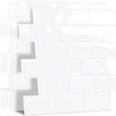 Yoillione Peel and Stick Backsplash for Kitchen: Self Adhesive Wall Tiles for Bathroom - 10 Sheets Vinyl Back Splash Tile Waterproof Bright White