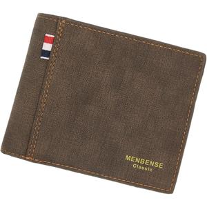 Mens Wallet Bifold Leather Matte Wallet for Men, Thin & Stylish Card Holder with ID Window