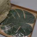 12pcs Luau Placemats and Palm Placemat, Round Luau Fringe Place Mats Tropical Palm Leaf Place Mats Bulk Summer Hawaiian Plate Chargers Table Placemats Tropical Party Supplies