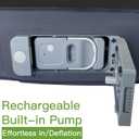 Upgraded Hybrid Foam & Air SUV Mattress with Rechargeable Built-in Pump, Quick Inflation & Deflation, 4" Ultra-Thick, Comfortable Mattress for Car Camping & Road Trips, Perfect for Mid & Large SUVs, 75.6"L x 53"W x 4"Th