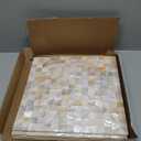 Reovatile 10 - Sheet Pearl Shells Tile Peel and Stick Backsplash, Self Adhesive Wall Tile for Kitchen, Bathroom, Bedroom (11.8"X11.8", Colorful Nature)