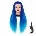Hairingrid 26"-28" Mannequin Head Hair Styling Training Head Manikin Cosmetology Doll Head Synthetic Fiber Hair and Free Clamp Holder (R71919WD0320)