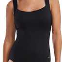 TYR Womens Durafast Elite Square Neck Controlfit SwimsuitOne Piece Swimsuit (6, Black)