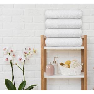 Avalon Towels 100% Cotton Pool Towels White Beach Towels Pack of 24 (16×29 in Inches) - Quick Drying, Highly Absorbent & Lightweight for Commercial Use for Hotels, Motels, Beaches & Poolside