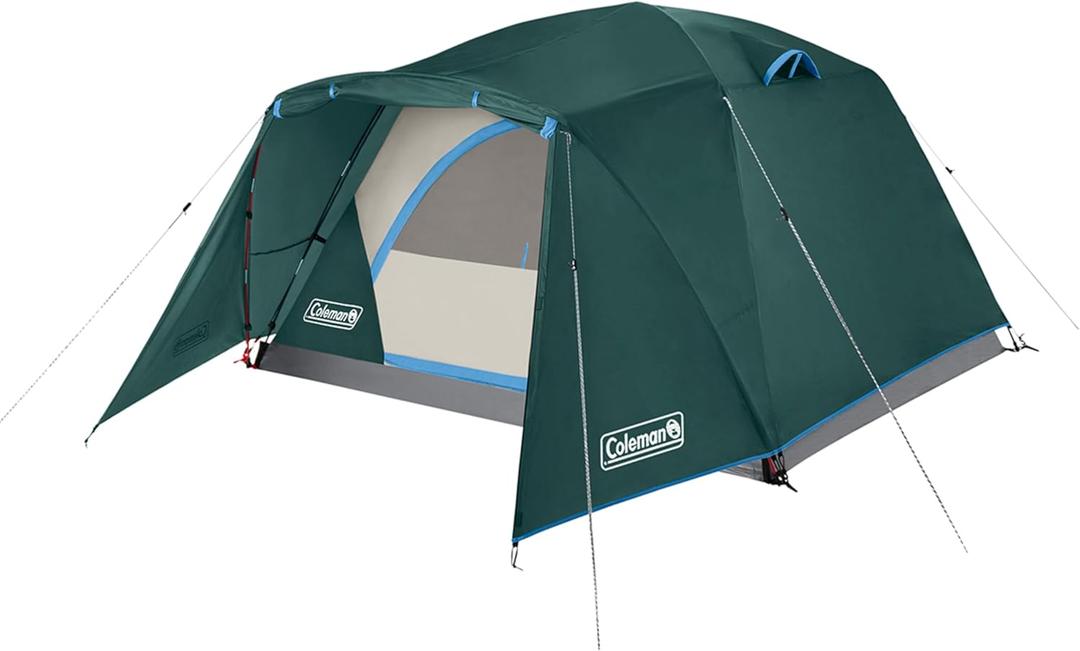 Coleman Skydome Tent with Full-Fly Weather Vestibule, Weatherproof 4/6 Person Tent Sets Up in 5 Minutes & Protects from Water, 20% More Headroom Than Traditional Shelters, PFAS-Free