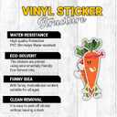 2 x 3Pcs Karate? Carrot-E Sticker Gifts Cute Carrot Sticker Carrote Vegetable Veggie Lovers Gift Funny Karate Waterproof Stickers Carrot Vinyl Decal for Laptop Water Bottle Toolbox Phone Case Cars 3"