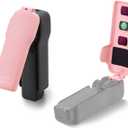 BRDRC Pocket 3 Cover Case Accessories, Gimbal Flip Protective Cover Lens Protector Cap Holds 3 Filters for DJI Osmo Pocket 3 Creator Combo (Pink)