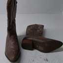 SheSole Women's Wide Calf Western Cowgirl Cowboy Boots (6, Brown)