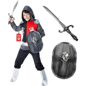 Morph Knight Costume Kids, Knight Costume for Boys, Boys Halloween Costume, Halloween Costumes for Kids (Small)