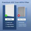 C545 True HEPA Replacement Filter S Compatible with Winix C545, B151, P150, 9300 Air Purifier, Winix S Filter 1712-0096-00 2522-0058-00, 2 Pack H13 True HEPA Filter and 8 Activated Carbon Filters