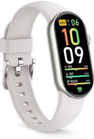 FITVII Slim Fitness Tracker AMOLED with Blood Oxygen, Blood Pressure, 24/7 Heart Rate and Sleep Tracking, IP68 Waterproof Activity Trackers and Smart Watches with Step Tracker, Pedometer for Women Men