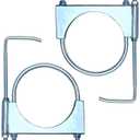 5" Heavy Duty Exhaust Clamp With Hanger, Exhaust Pipe Hanger Muffler Hanger Universal for 5 Inch Exhaust Pipes (2 Pcs)
