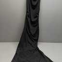 GORGLITTER Women's Backless Bow Halter Bodycon Fishtail Maxi Dress Cowl Neck Ruched Summer Graduation Long Sundresses (Black) S