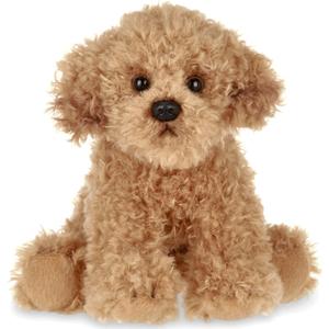 Bearington Dog Stuffed Animal - Puppy Realistic Stuffed Animals - Plush Dog Toys for Kids Goldendoodle Labradoodle Plushies - Caramel 6 Inch