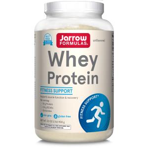 Jarrow Formulas Whey Protein With 18g of Protein, 3.8g of BCAAs, and Glutamine, Dietary Supplement for Muscle Function & Recovery Support, 32 oz Unflavored Powder, Approximately 38 Day Supply, 1Pack