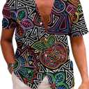 KYKU Mexico Shirt for Men Funny Beach Shirts Hawaiian Button Down Short Sleeve (Black, XXL)