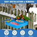 4 Pcs Heated Bird Bath Feeder for Deck Railing, 75w Detachable Birdbath with Copper Disk Pipe Insulation Tape Extension Cord Cover, Bird Feeder for Winter Outdoor Garden Yard Patio(2-in-1)
