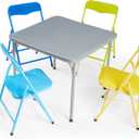 Heritage Kids 5Piece Table & Chair Set, Blue, 5 Piece