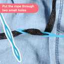4 x 3Pcs 23In Flexible Drawstring Threader Tool Plastic Quick & Easy Drawstring Replacement Tool for Jackets, Sweatpants, Shorts Hoodies