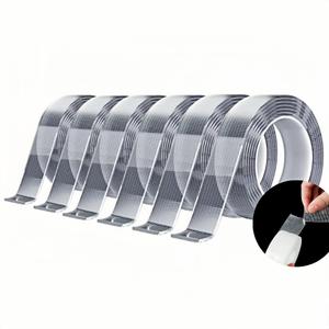 2 x TD Deco Gen.2 Nano Mounting Tape,Heavy Duty Double Sided Tape for Car Dash,Carpet, Furniture&Wall Decor,Webbed Sticky Strip,Super Tough,Waterproof&Removable (6, Extra Thick & Standard Wide)