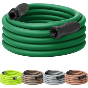 Flexzilla Colors SwivelGrip Garden Hose 5/8 in. x 50 ft., Lightweight All-Weather Water Hose, Durable and Flexible, Leak-Free Connections, Forest Green