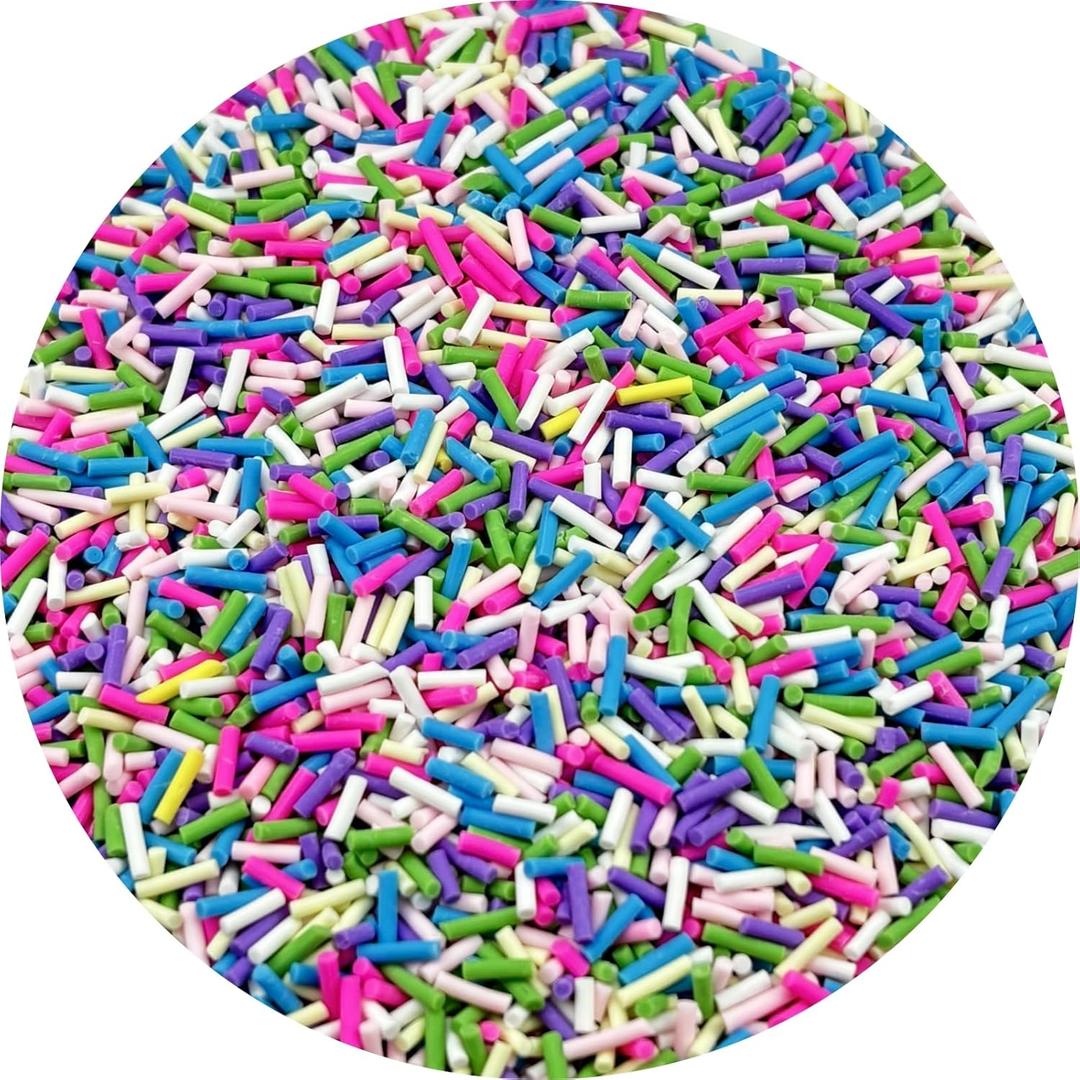 YHYPOCI 100g 7mm Fake Sprinkles Polymer Clay Sprinkles Fake Candy Sprinkles Resin Sprinkles Clay Slices for Craft Sprinkles Decoration Scrapbook DIY Nail Art