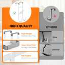 FYY Over The Door Hooks - 2 Pack Heavy Duty Triple-Hook Organizer Hanger for Hanging Towels, Clothes, Hats, Bags, Ironing Board, Use in Bathroom Bedroom Kitchen Dorm - Fits Doors Up to 1.6" White