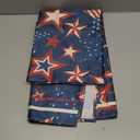 Horaldaily 4th of July Rectangular Tablecloth 60104 Inch, Patriotic Memorial Day Navy Blue Red Star Independence Day Washable Table Cover for Party Picnic Dinner Decor