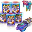 Kicko Marbled Unicorn Color Slime for Kids - 6 Pack Galaxy Slime Kit - Colorful Galaxy Sludge - Gooey Fidget Set for Sensory and Tactile Stimulation, Party Favors, Educational Game