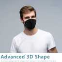 2 x KN95 Face Mask 20 Pcs, 5-Ply Cup Dust Safety Masks, Breathable Protection Masks Against PM2.5 for Men & Women, Black (20 Count (Pack of 1))