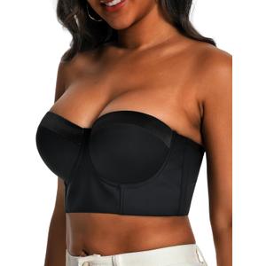 Strapless Bra Shapewear for Women Longline 38DDD Black