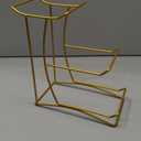 Fruit Bowl for Kitchen Counter, 3-Tier Fruit Basket, Ceramic Fruit Bowl with Metal Stand for Fruit, Vegetable Storage, Snack, Nuts, Dessert, Cake, Stylish & Cute