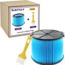 VF3500 Filter for Rid-gid Shop Vacuum, 3 Layer Replacement 3-4.5 Gallon Wet Dry Vac Filter with Cleaning Brush Compatible with WD3050, WD4070, WD4080, WD4522, 4000RV, 4500RV (1 Pack)