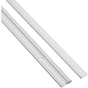 Pemko Snap Cover Perimeter Gasketing with Concealed Fasteners, Clear Anodized Aluminum with Gray PemkoPrene insert, 0.375" W x 0.973" H x 48" L