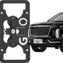 No Drill Front License Plate Bracket Holder Compatible with Cadillac Escalade 2014-2025, Rust-Proof License Plate Mount Adapter, Bumper Grille Car Tag Frame with Anti-Theft Screws Accessories