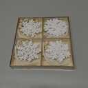 24PCS Wooden Snowflakes Ornaments, Decorative Hanging Ornaments, Snowflakes Ornaments for Winter Home Tree Garland Christmas Decoration Holiady Crafts (4 Styles)