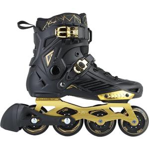 LIKU Unisex Fitness Inline Skates (Men 8.5/Women 9.5, Gold)